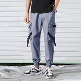 Wjczt  Streetwear Y2K Cargo Pant Black Pants 2025 New Harajuku Fashion Casual Loose Men Rock Straight Wide Leg Pants Cotton