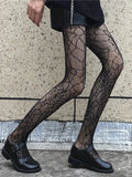 Wjczt Classic Lolita Hollowed Out Lace Mesh Sexy Leggings Retro Floral Rattan White Stocking Club Hot Tights Japanese Pantyhose