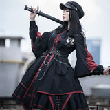 Wjczt 2024 Original design military style lolita Sanction OP Dark retro military lo uniform skirt