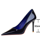 Wjczt Shoes Patent Leather Women Pumps Sexy High Heels Pointed Lady Party Shoes Stilettos Women Heels Fashion Wedding Shoes