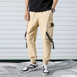 Wjczt  Streetwear Y2K Cargo Pant Black Pants 2025 New Harajuku Fashion Casual Loose Men Rock Straight Wide Leg Pants Cotton