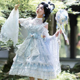 Wjczt Lolita Dress Flower Wedding Yao Yang Fu Ji JSK Palace Style Heavy Industry Gorgeous Dress Tea Party Skirt