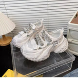 Wjczt Mesh Tire Thick Bottom Fashion Sandals Comfortable Non-slip Breathable Casual Sports Women's Hollow Shoes Sneakers