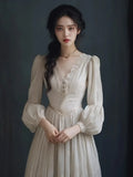 Wjczt French chic dresses sub winter 2024 new women's princess classical vintage dresses