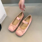 Wjczt Bow-bottom Ballet Shoes Women's Dance Shoes New French Mary Jane Shoes in Autumn 2024