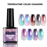 Wjczt 7.3ml Thermal Gel Polish More Colors Temperature Color Changing Glitter UV Gel Varnish Soak Off UV LED Gel Lacquers Nail Polish