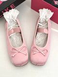 Wjczt Japanese Kawaii Ballet Shoes Women Lolita Style Bow Sweet Sandals Female Pure Color Buckle Casual Mary Janes Shoes Summer 2024