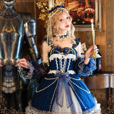 Wjczt Original lolita Tea Party Dress Starry Night JSK Gorgeous and elegant court style Princess dress