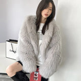 Wjczt Winter Faux Fur Coat Women Hooded Loose Long Sleeve Outerwear High Street Luxury Fur Jacket Female Fashion Overcoats 2024 New