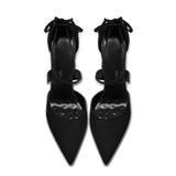 Wjczt Women's Summer Sandals Cross Strap Sexy High Heels Black Suede Shoes Skirt