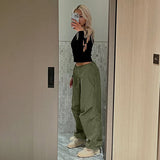 Wjczt   Cuteandpsycho Streetwear Joggers Baggy Trousers Loose Wide Leg Women Punk Sweatpants Chic Solid Fashion Vintage Pants Casual Y2K