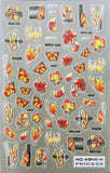 Wjczt Halloween 3D Ghost Face Fire Nail Sticker Autumn Leaves Snowman Design Spider Pumpkin Christmas Nail Sliders Manicure Decals Diy