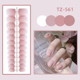 Wjczt 24Pcs/Set Long Round Head Bright Solid Color Press On Acrylic Nail Art Fake Nails Finished Wearing Manicure Reusable False Nails