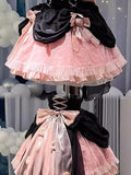 Wjczt Rose Lolita Dress Flower Wedding Elegant Fishbone Escape Heavy Industry Fluffy Tail Birthday