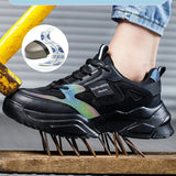 Wjczt New Fashion 2024 Women's Safety Shoes Sneakers Women Anti-smash Anti-puncture Security Boots Protective Shoes Breathable