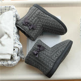 Wjczt Women Slipper Booties Winter Warm Cute Plush House Boots Indoor Outdoor