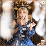 Wjczt Original lolita Tea Party Dress Starry Night JSK Gorgeous and elegant court style Princess dress