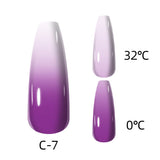 Wjczt 7.3ml Thermal Gel Polish More Colors Temperature Color Changing Glitter UV Gel Varnish Soak Off UV LED Gel Lacquers Nail Polish