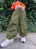 Wjczt   Cuteandpsycho Streetwear Joggers Baggy Trousers Loose Wide Leg Women Punk Sweatpants Chic Solid Fashion Vintage Pants Casual Y2K