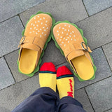 Wjczt Autumn Women Slippers Funny Hamburger Shoes Platform Clogs Mules Outdoor Beach Sandals Female Casual Indoor Home Slides Loafers