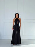 Wjczt 2024 Summer New Sexy Elegant For Women Dress Party Club Evening Dress High Waist Fashion Robes Multy-Layer Ruffle Female Clothes