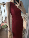 Wjczt New Women Summer Fashion Spaghetti Strap Sleeveless Sexy Dress Female Elegant Evening Midi Dress