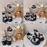 Wjczt Sweet Girls Lolita Sweet Bowknots Platform Shoes,Students Kawaii Small Bell Heart Shaped Straps Flat Elevator Mary Janes