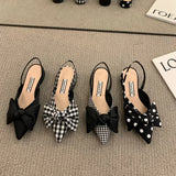 Wjczt 2024 Summer Women's Sandals Fashion Low Heels Sandals Women Shoes Elegant Pointed Straps Fashion Party Pumps Sandalias De Mujer