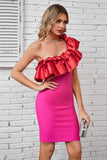 Wjczt Ruffled One-Shoulder Bodycon Dress