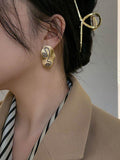 Wjczt 2024 New Artistic Retro Vintage Mask Earrings