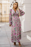 Wjczt Floral Deep V Maxi Dress