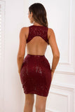 Wjczt Sequin Cutout Sleeveless Dress