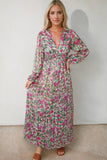 Wjczt Floral Deep V Maxi Dress