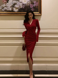 Wjczt Gift New Year's Eve Dress Red Sheath Dress For Women, Party Dress  Christmas Thanksgiving Gift New Year's Eve Dress1599-back to school dress nye outfits 2025