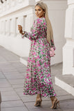 Wjczt Floral Deep V Maxi Dress