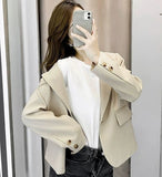 Wjczt Autumn Simple Elegant Black Blazer Women  Loose Suit Jackets Causal Tailored Coat Korean Fashion Lady Office Outwear New