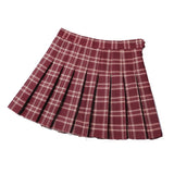 Wjczt Summer Women Pleated Skirts High Waist Female Mini Skirt Harajuku Preppy Style Ladies Plaid Skirts Sweet Girls Dance Mini Skirt