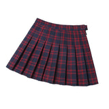 Wjczt Summer Women Pleated Skirts High Waist Female Mini Skirt Harajuku Preppy Style Ladies Plaid Skirts Sweet Girls Dance Mini Skirt