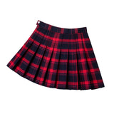 Wjczt Summer Women Pleated Skirts High Waist Female Mini Skirt Harajuku Preppy Style Ladies Plaid Skirts Sweet Girls Dance Mini Skirt