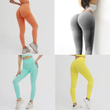 Wjczt Seamless knitted buttocks moisture wicking sports fitness pants sexy buttocks female leggings