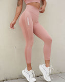 Wjczt High Waist Seamless Leggings Women Squat-Proof Sports Leggins Tummy Control Leggings Workout Running Gym Pants