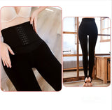 Wjczt Winter Breasted Leggings Fake Translucent Elastic High Waist Tight Leggins Waist Trainer Plus Velvet Warm Women Leggings