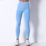 Wjczt Solid Seamless Leggings Fitness Push Up Leggings Women Clothing High Waist Pants Simple Women's Pants