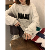 Wjczt Letter Printing Crewneck Sweatshirt Women Hoodie Coat Autumn Winter Streetwear Harajuku Baggy Korean Fashion Girl Oversize TOPs