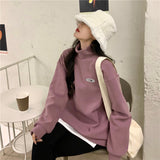 Wjczt Hoodie Women Winter Thicken Turtleneck Korean Loose Pullover Hoodies Female College Chic 8 Colors Pink Apricot Sweatshirt