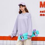 Wjczt Sweatshirt Women Autumn New Purple Tops Ladies Lazy Sweet Cool Thin Women'S Hoodie