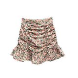 Wjczt Women Summer High Waist Floral Print Ruffles Mini Shirts Korean Style Elegant Pleated Bodycon Skirt Boho Beach Party Short Skirt