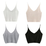 Wjczt Fashion Women Summer Basic Tops Sexy Strappy Sleeveless Racerback Crop Top 2022 Female Casual Solid Color Ribbed Knit Short Vest