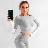 Wjczt Women Sexy Push Up High Waist Leggings Gym Activewear Seamless Legging Knitting Workout Femme Jegging