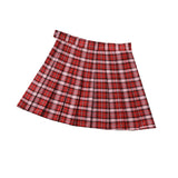 Wjczt Summer Women Pleated Skirts High Waist Female Mini Skirt Harajuku Preppy Style Ladies Plaid Skirts Sweet Girls Dance Mini Skirt